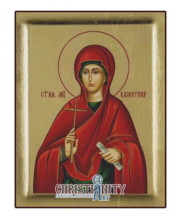 Saint Valentina (Engraved icon - S Series)-Christianity Art