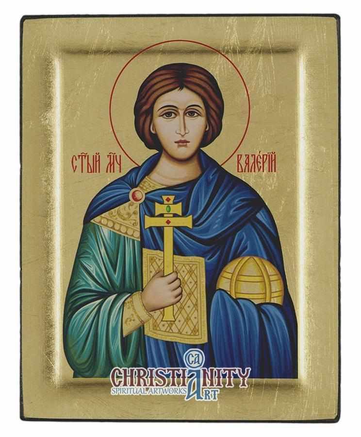 Saint Valerios (Engraved icon - S Series)-Christianity Art