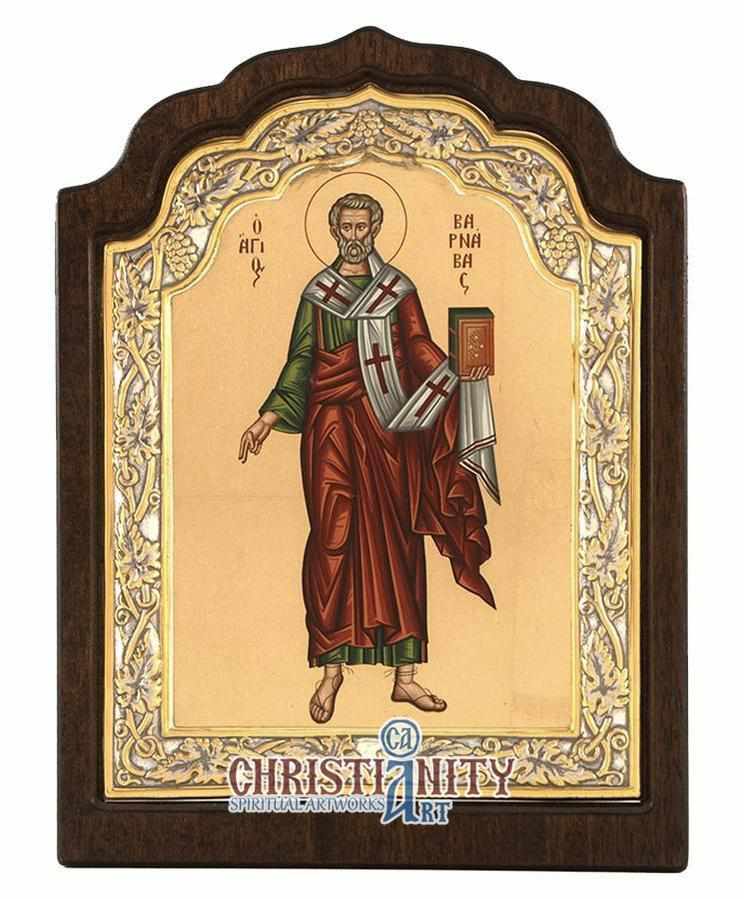 Saint Varnavas the Apostle (Silver icon - C Series)-Christianity Art