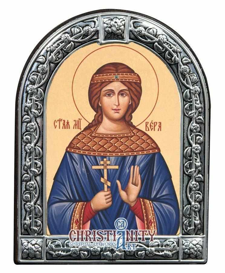 Saint Vera (Metallic icon - MC Series)-Christianity Art