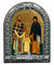 Saints Raphael Nicolaos and Irene (Metallic icon - MC Series)-Christianity Art