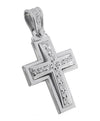 Silver 925 Cross Rhodium Coated with Cubic Zirconia-Christianity Art