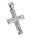 Silver 925 Cross Rhodium Coated with Cubic Zirconia-Christianity Art