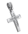 Silver 925 Cross Rhodium Coated with Cubic Zirconia-Christianity Art