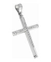 Silver 925 Cross Rhodium Coated with Cubic Zirconia-Christianity Art