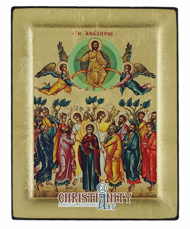 The Ascension (Engraved icon - S Series)-Christianity Art