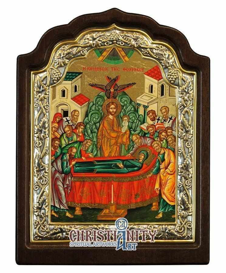 The Assumption (Silver icon - C Series)-Christianity Art