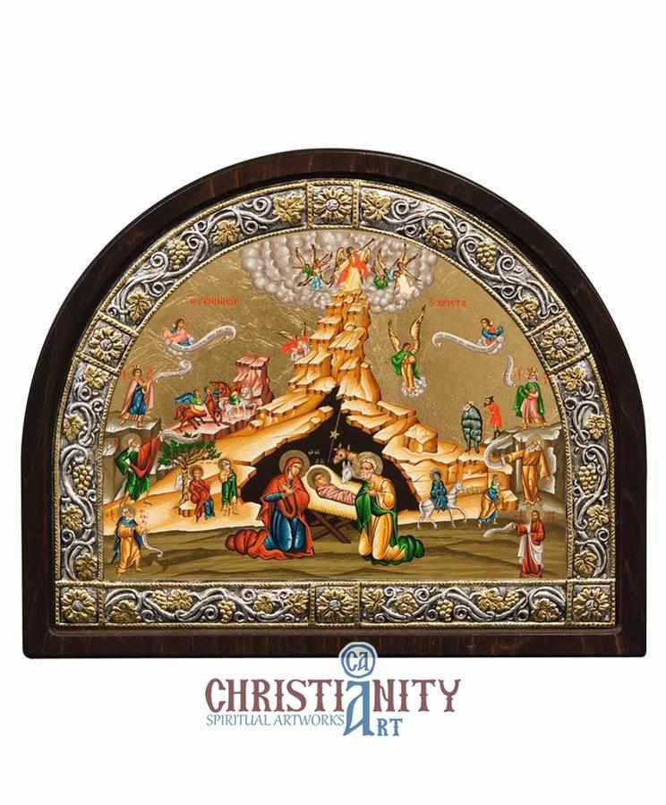 The Birth of Jesus Christ (100% Handpainted Icon - P Series)-Christianity Art