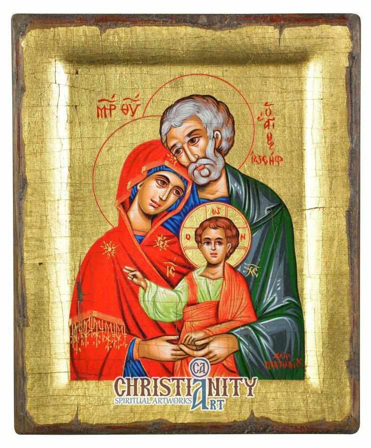 The Holy Family (100% Handpainted Icon - P Series)-Christianity Art
