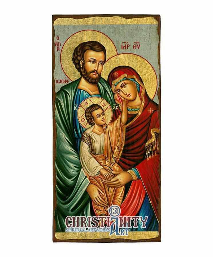 The Holy Family (Aged icon - SW Series)-Christianity Art