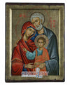 The Holy Family (Engraved old - looking icon - S-EW Series)-Christianity Art