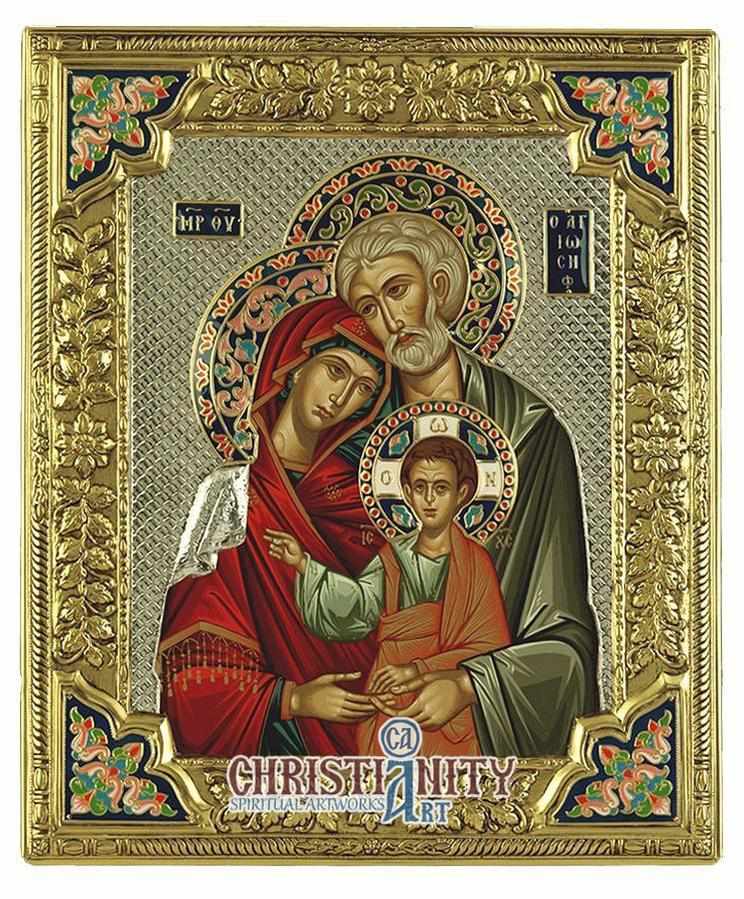 The Holy Family (Silver icon - GE Series)-Christianity Art