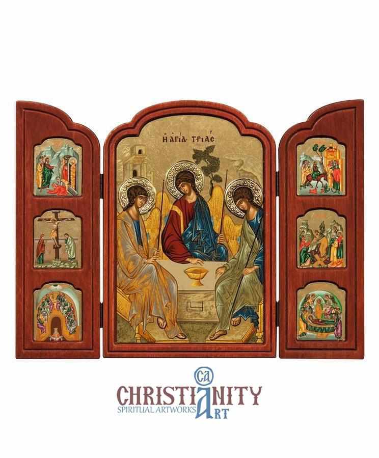 The Holy Trinity (Triptych - TES Series)-Christianity Art