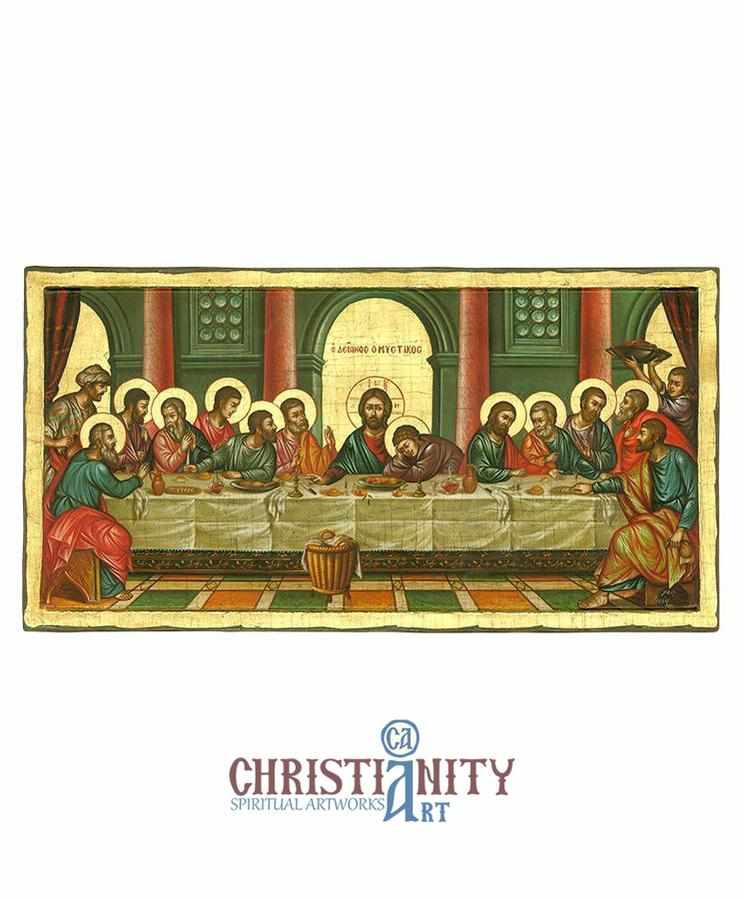 The Last Supper (100% Handpainted Icon - P Series)-Christianity Art