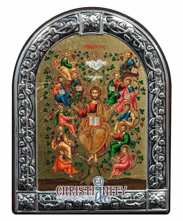 The Vine tree (Metallic icon - MC Series)-Christianity Art