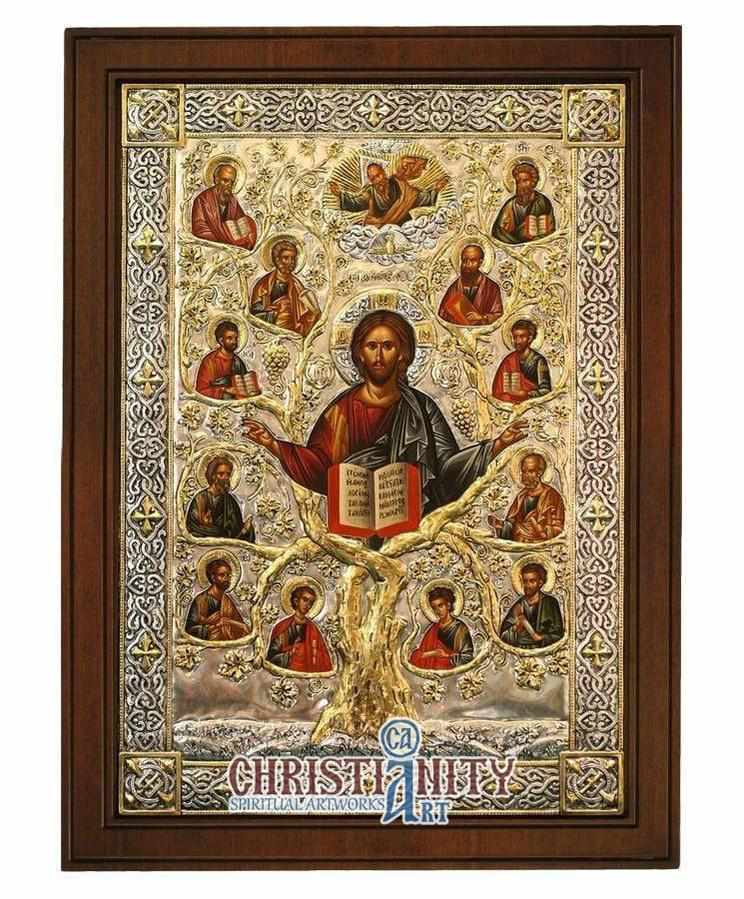 The Vine tree (Silver icon - C Series)-Christianity Art