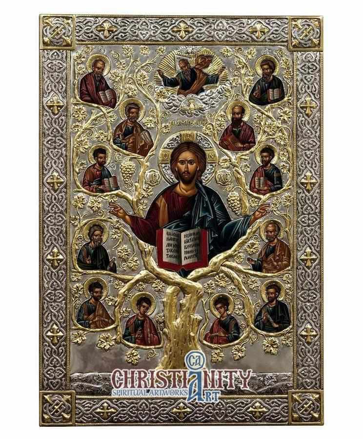 The Vine tree (Silver icon - G Series)-Christianity Art