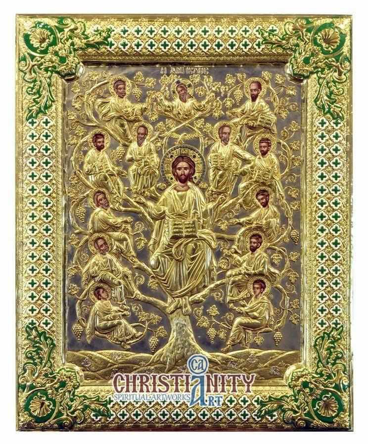 The Vine Tree (Silver icon - GE Series)-Christianity Art