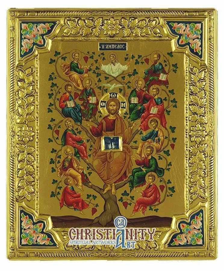 The Vine tree (Silver icon - GE Series)-Christianity Art
