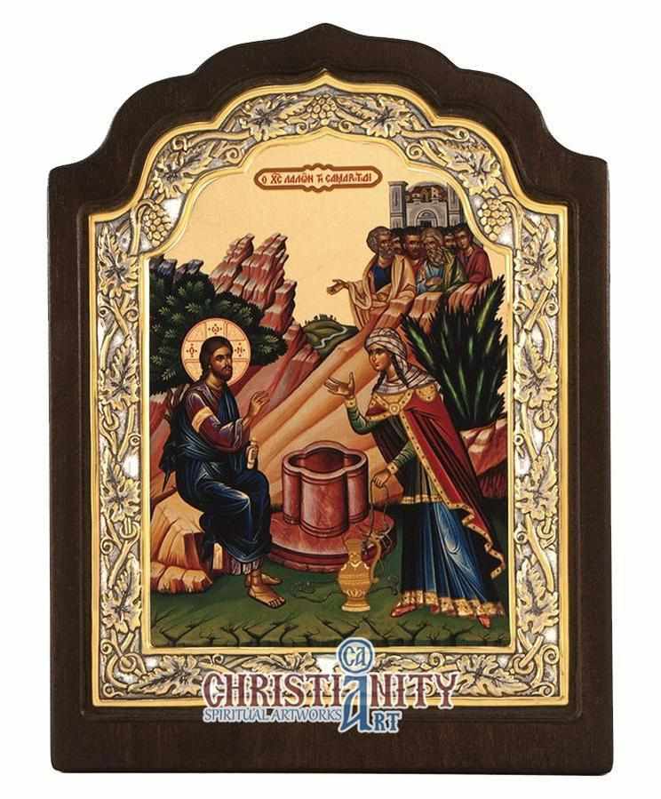 The Well of Jacob (Silver icon - C Series)-Christianity Art