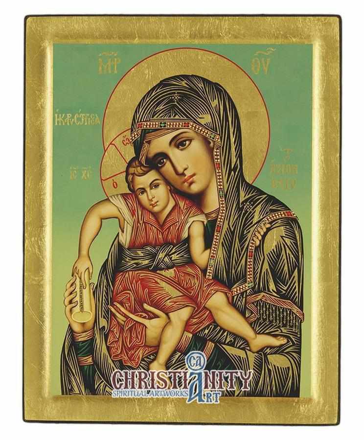 Virgin Mary Axion Esti (Engraved icon - S Series)-Christianity Art