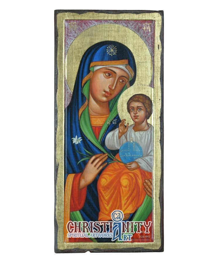 Virgin Mary - Eternal Bloom (100% Handpainted Icon - P Series)-Christianity Art