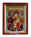 Virgin Mary Glykofilousa - Sweet Kissing (Engraved icon - S Series)-Christianity Art