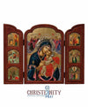Virgin Mary Glykofilousa - Sweet Kissing (Triptych - TES Series)-Christianity Art
