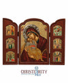 Virgin Mary Glykofilousa - Sweet Kissing (Triptych - TES Series)-Christianity Art