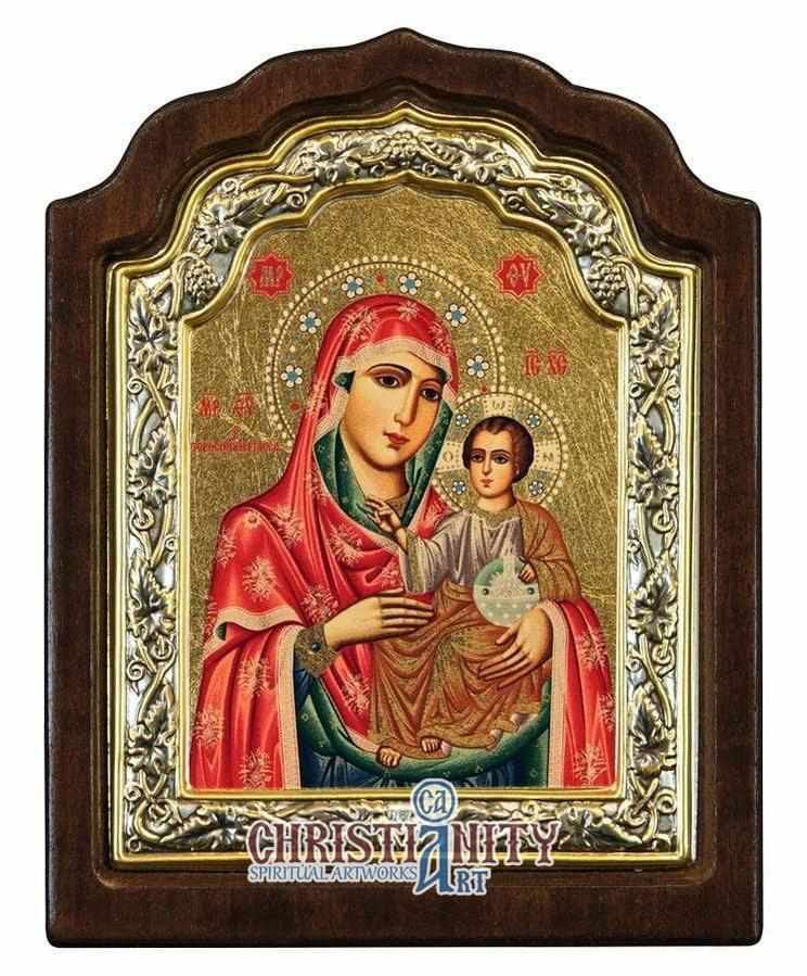 Virgin Mary Ierosolymitissa (Silver icon - C Series)-Christianity Art