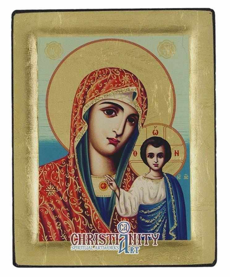 Virgin Mary of Kazan (Engraved icon - S Series)-Christianity Art
