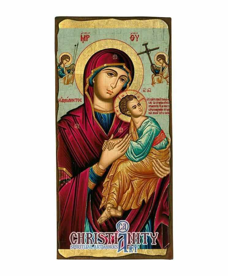 Virgin Mary of Passion (Aged icon - SW Series)-Christianity Art