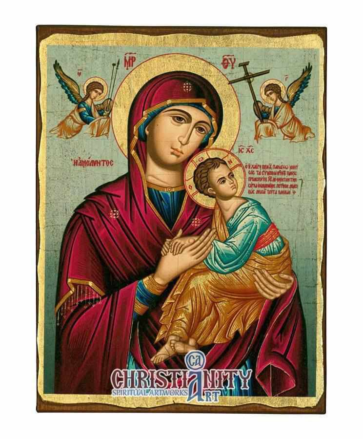 Virgin Mary of Passion (Aged icon - SW Series)-Christianity Art