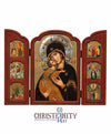 Virgin Mary of Vladimir (Triptych - TES Series)-Christianity Art