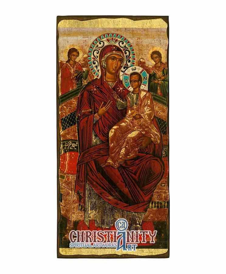 Virgin Mary Pantanassa (Aged icon - SW Series)-Christianity Art