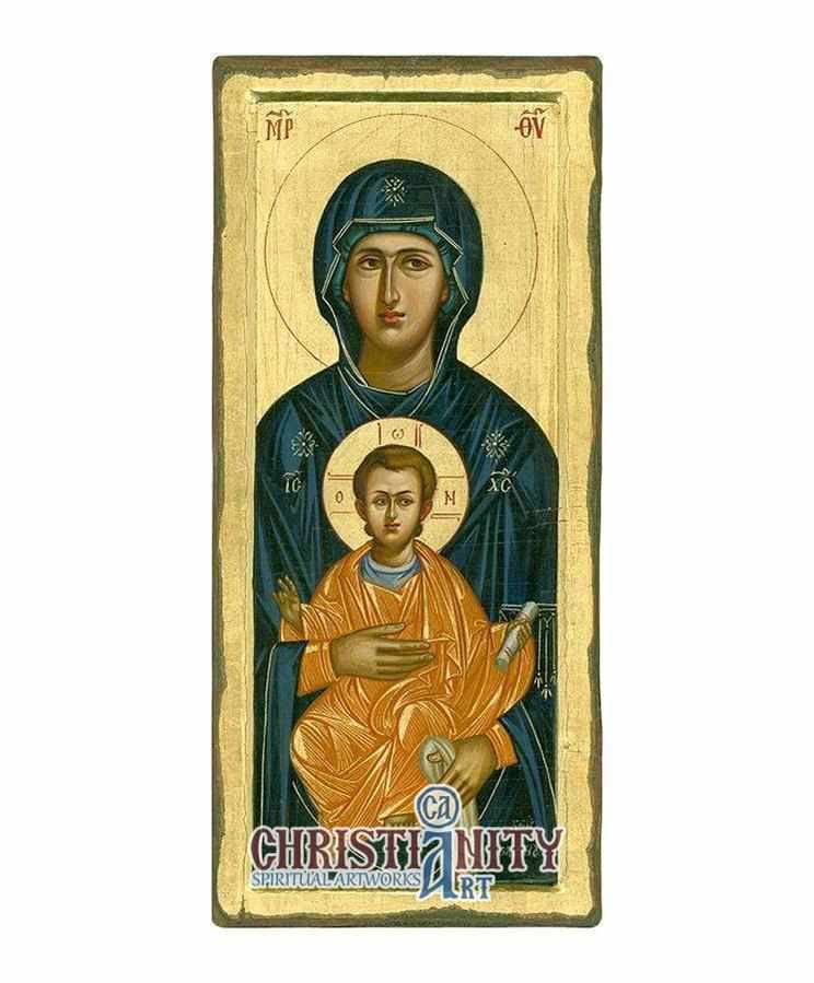 Virgin Mary Platytera (100% Handpainted Icon - P Series)-Christianity Art