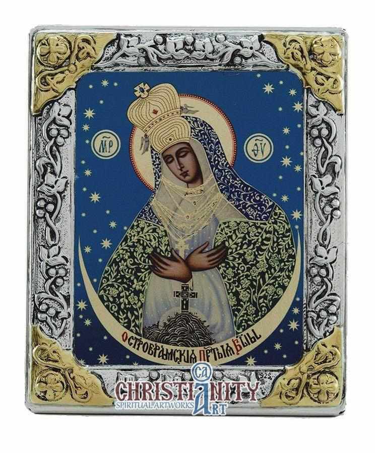 Virgin Mary Praying (Silver icon - G Series)-Christianity Art