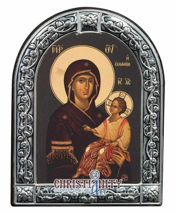 Virgin Mary Slained (Metallic icon - MC Series)-Christianity Art