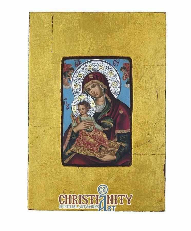 Virgin Mary Vrefokratousa - Child Holding (Silver icon - FS Series)-Christianity Art
