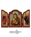 Virgin Mary Vrefokratousa - Child Holding (Triptych - TES Series)-Christianity Art