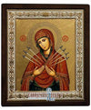 Virgin Mary with 7 Swords (Metallic icon - MR Series)-Christianity Art