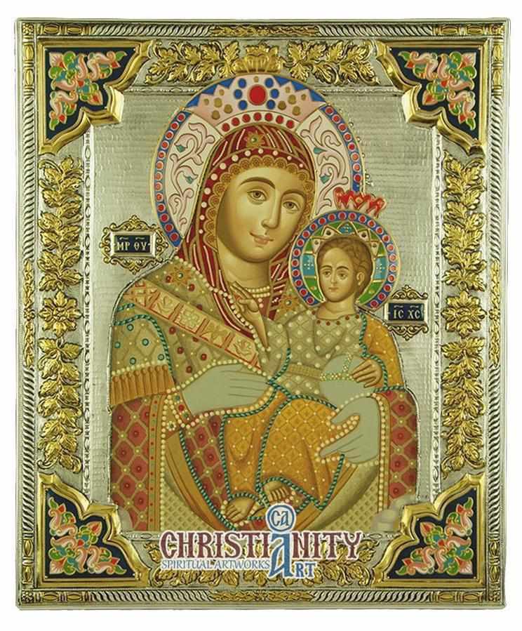 Virgin Vithleemitissa (Silver icon - GE Series)-Christianity Art
