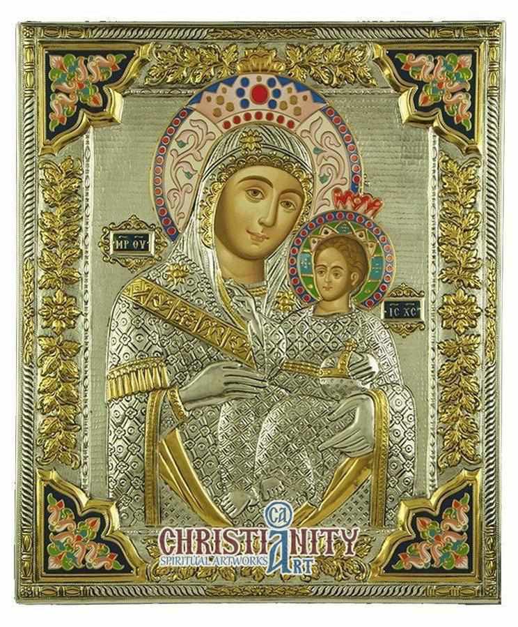 Virgin Vithleemitissa (Silver icon - GE Series)-Christianity Art